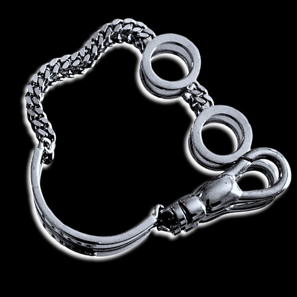 Dior 2000’s Vintage Hard Core Gambler Logo ID Curb Link Bracelet - Picture 3 of 16